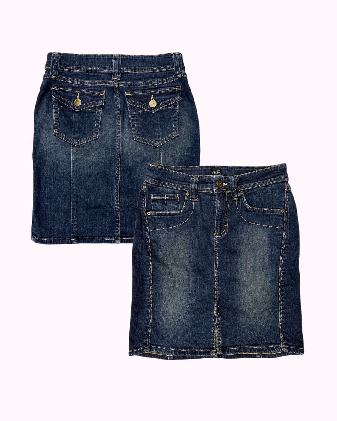 C17 pannel line denim skirt 상품이미지1