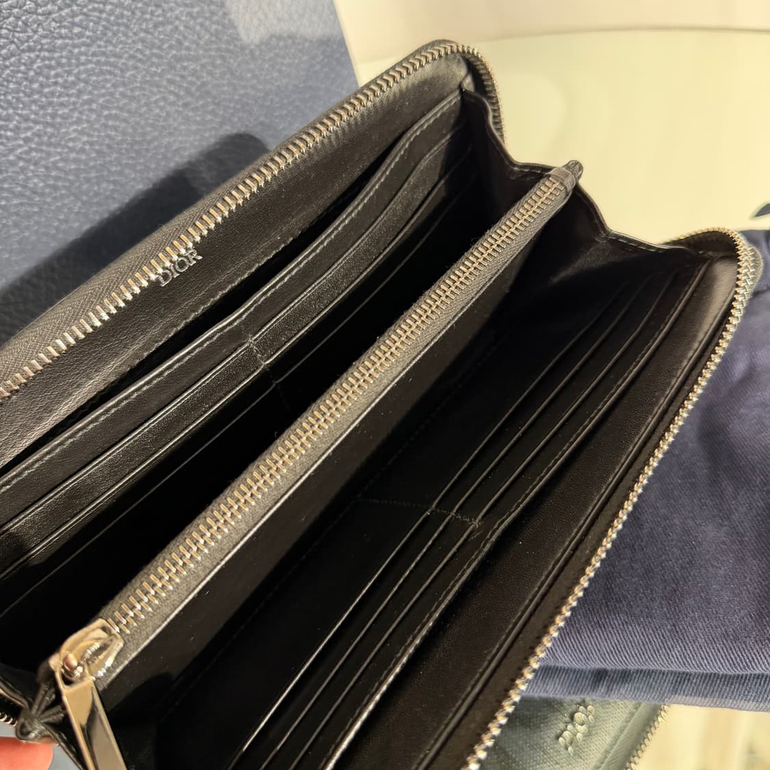 디올 CD 다이아몬드 지퍼돌이 장지갑 상품이미지4