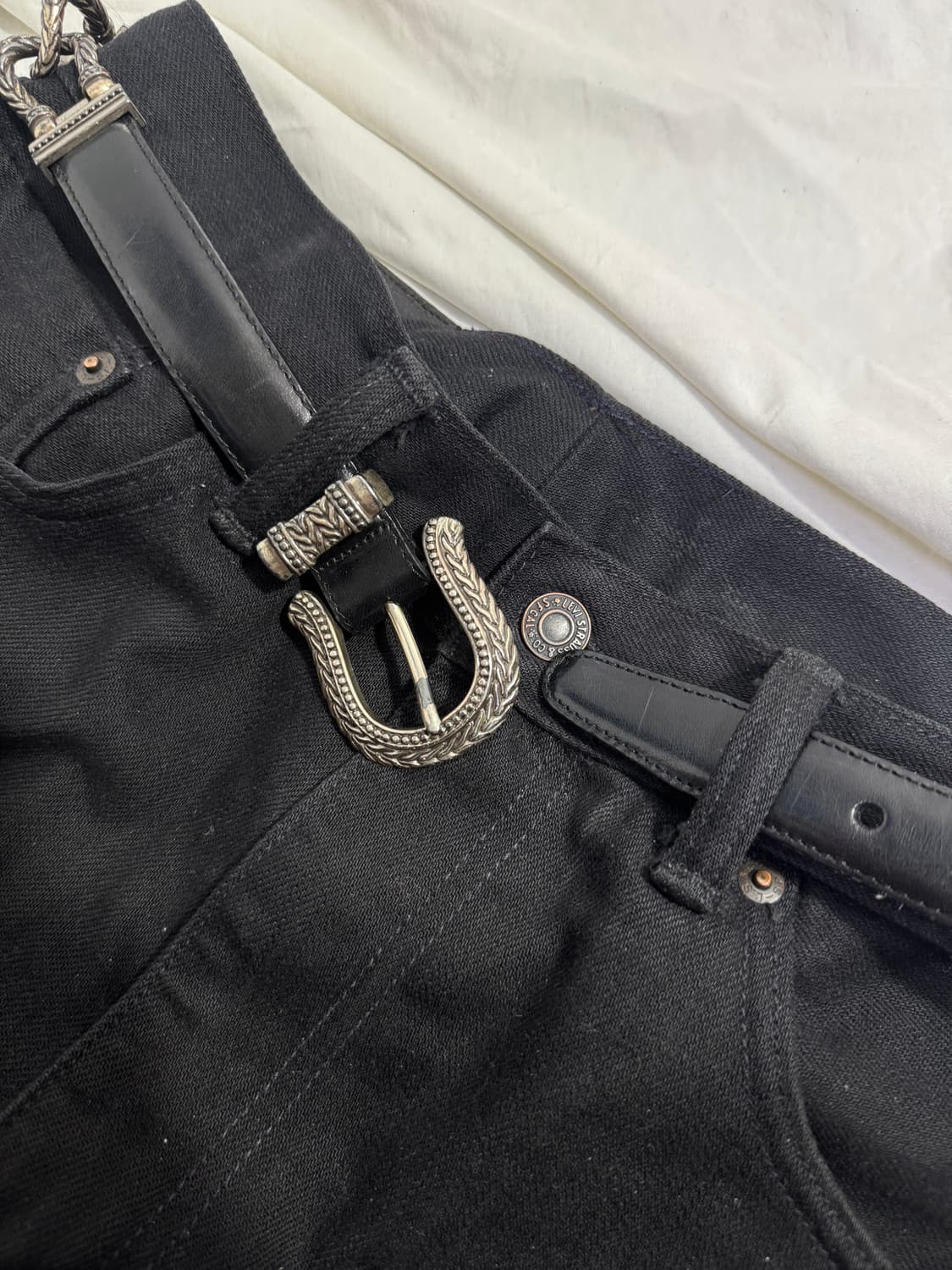 90s usa Talbots 웨스턴 레더 벨트 상품이미지3