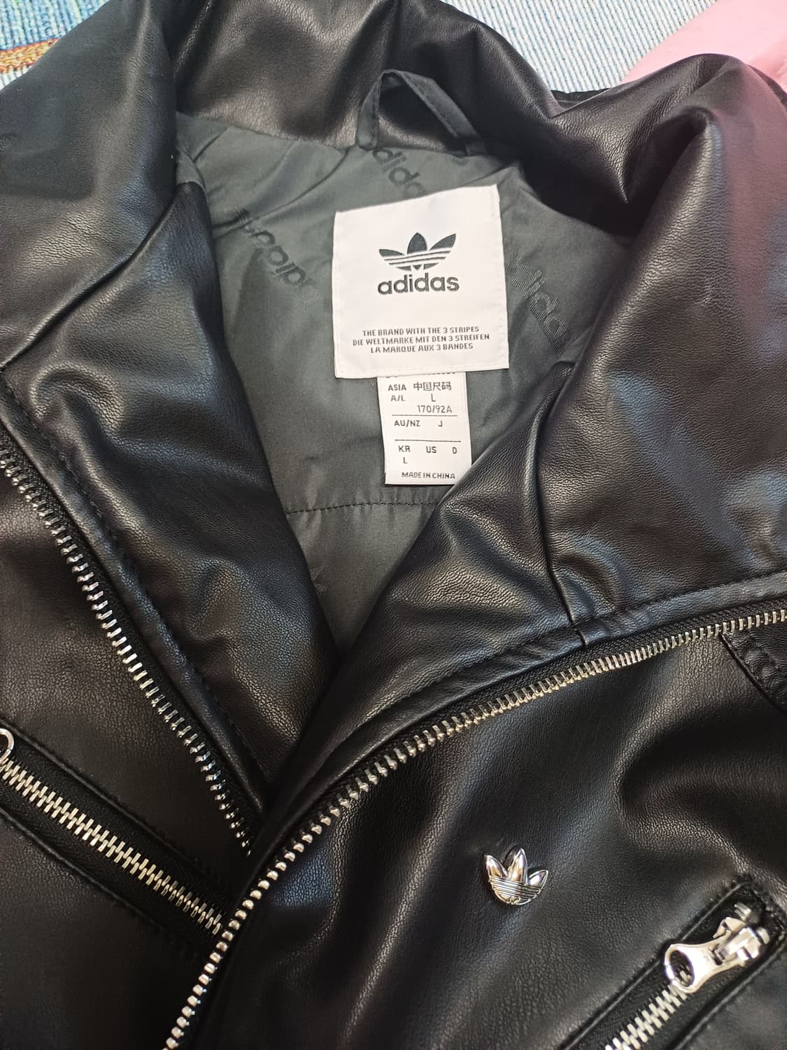 아디다스 스포츠 모터사이클 레더재킷자켓 상품이미지2