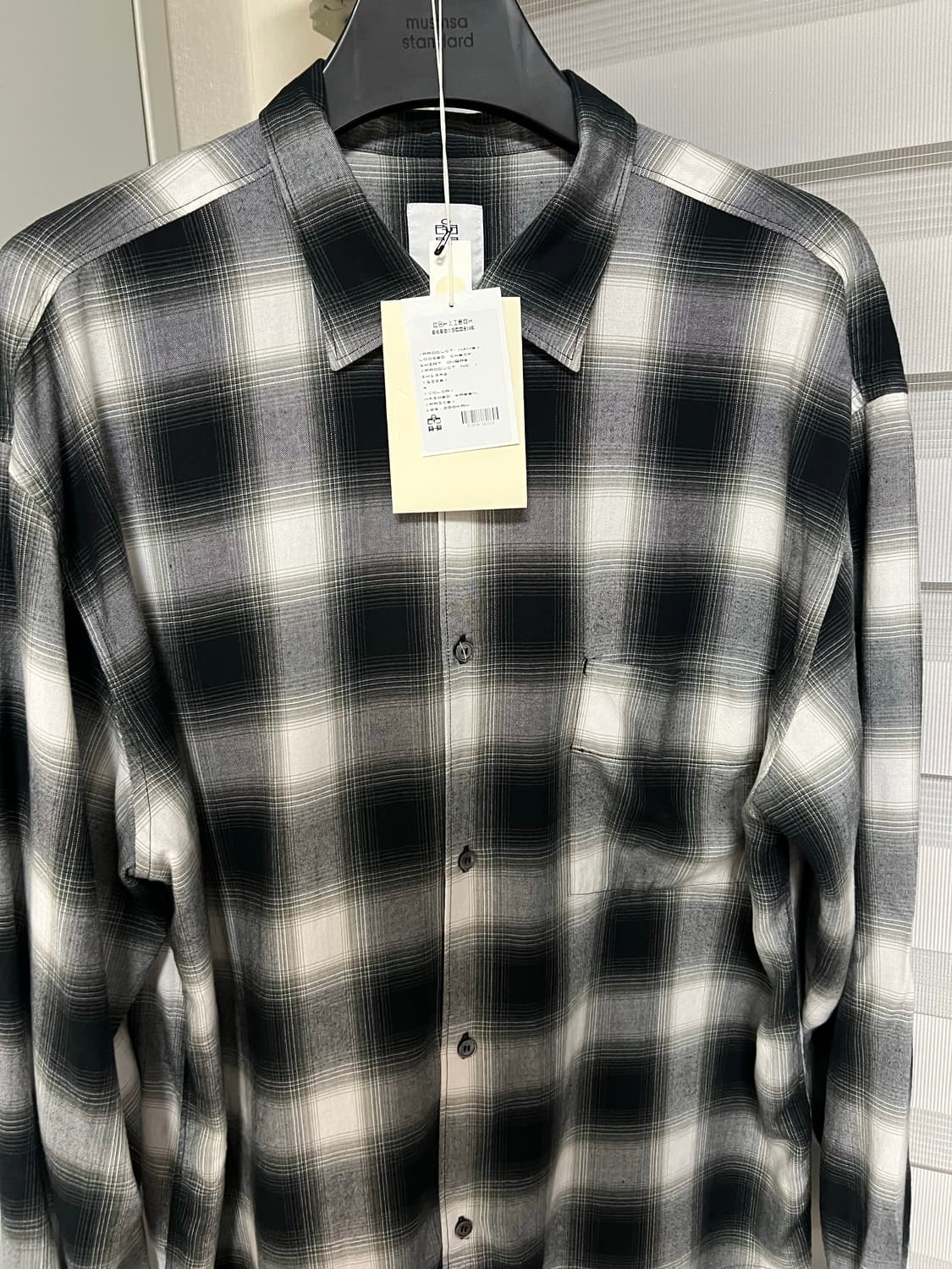 [상태좋음] 폴리테루 옴브레 체크셔츠 4 상품이미지1