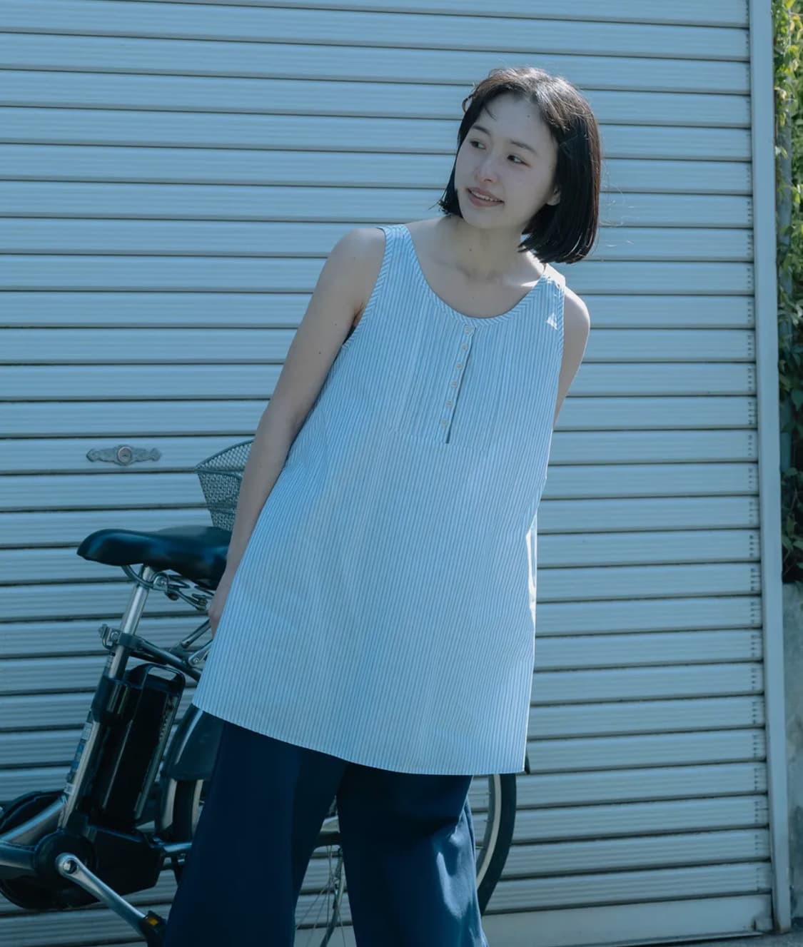 오헤시오 PINTUCK LAYERED MINI DRESS, STRIPE 상품이미지4