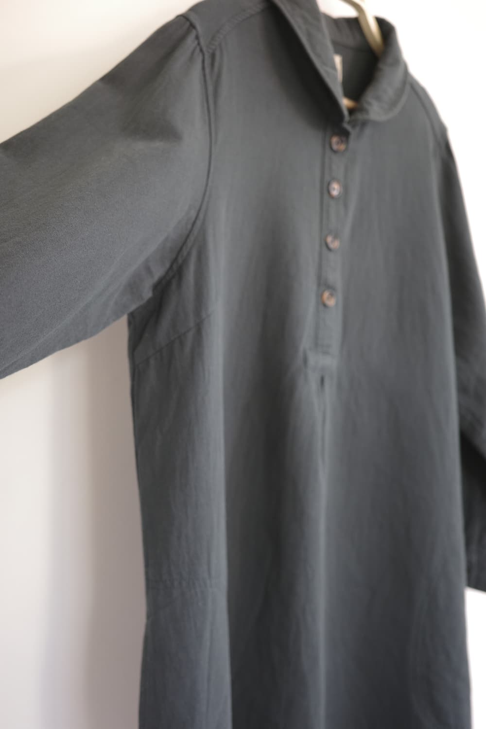 일본 빈티지 둥근 카라 딥그린 원피스 상품이미지5