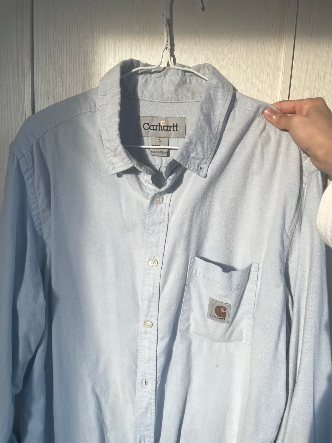 칼하트 셔츠 L 파스텔하늘 상품이미지2