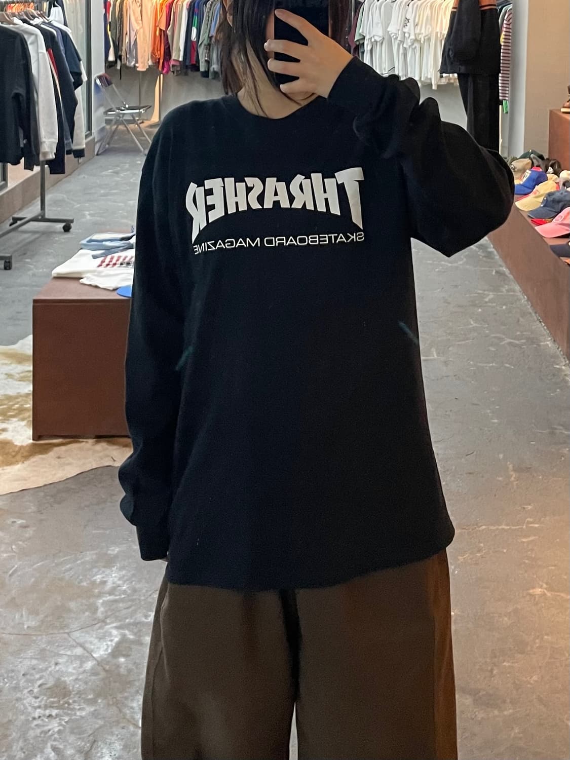 트래셔 스케이트 맥 블랙 롱 슬리브 H2568 상품이미지1