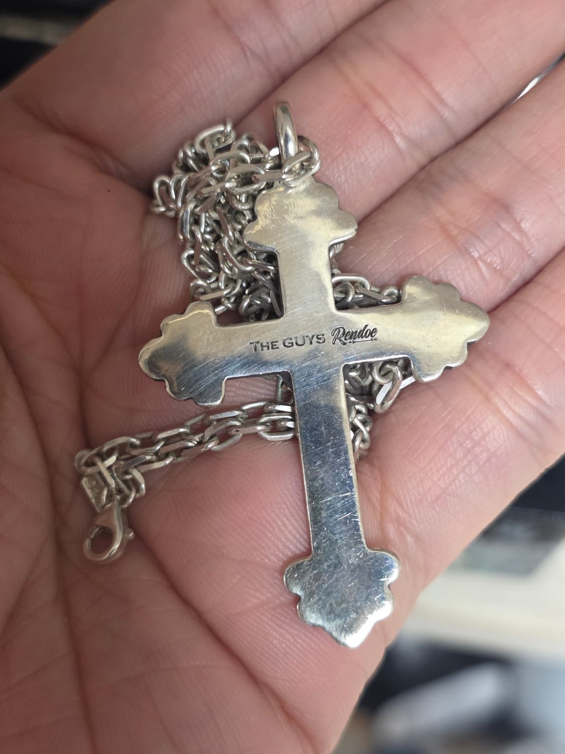 더가이즈 x 렌도 터키석 크로스 펜던트 목걸이 상품이미지3