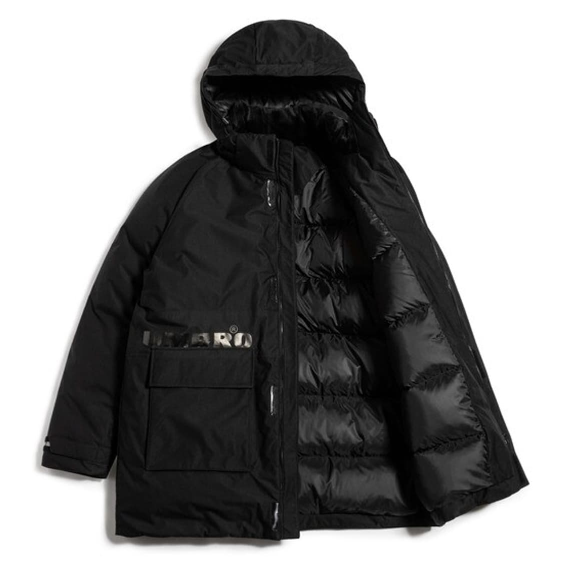 [95,M] 데상트 엄브로 블랙 덕다운 오리털 패딩 상품이미지2