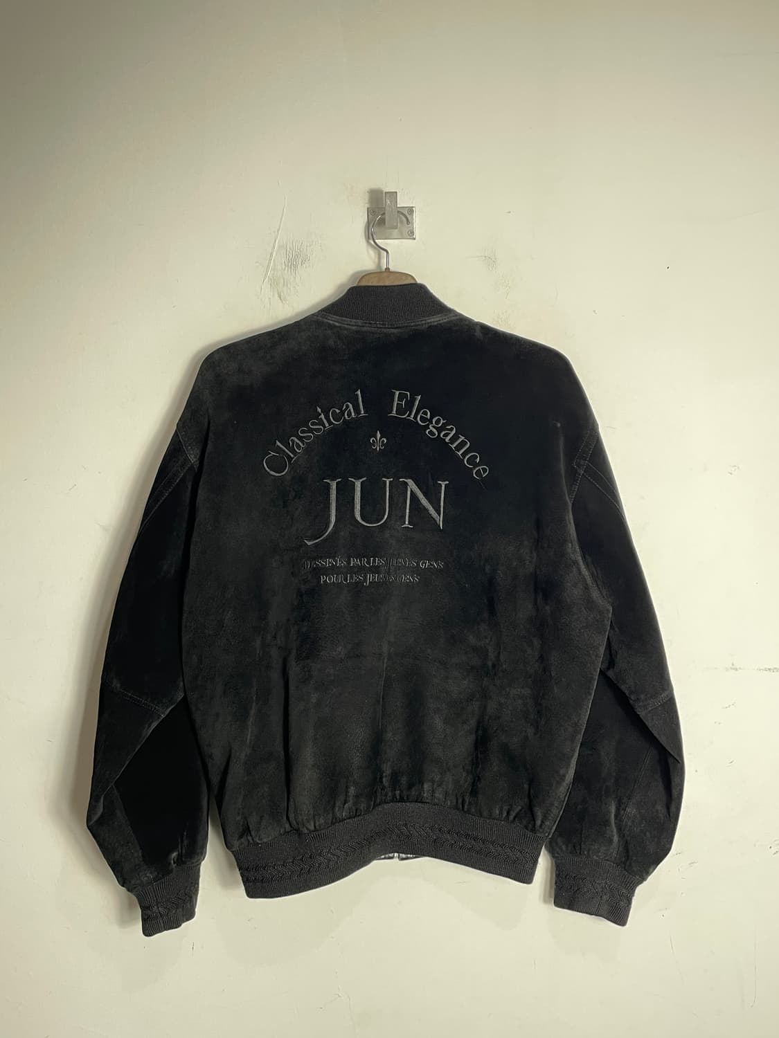 JUN MEN  준멘 백 자수 스웨이드 블루종 자켓 상품이미지5