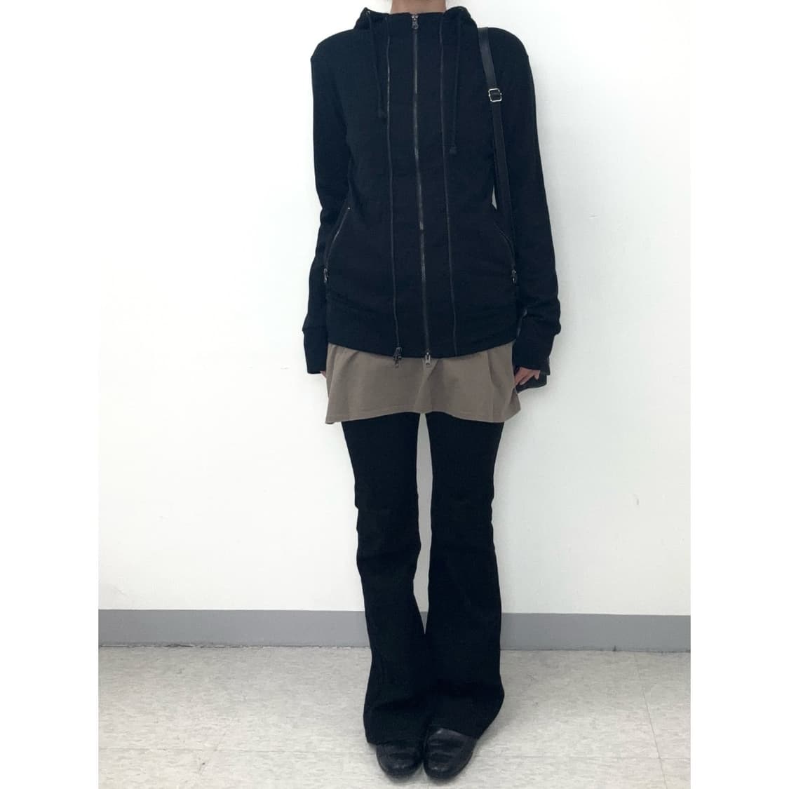 빈티지 투웨이 블랙 후드집업 상품이미지2