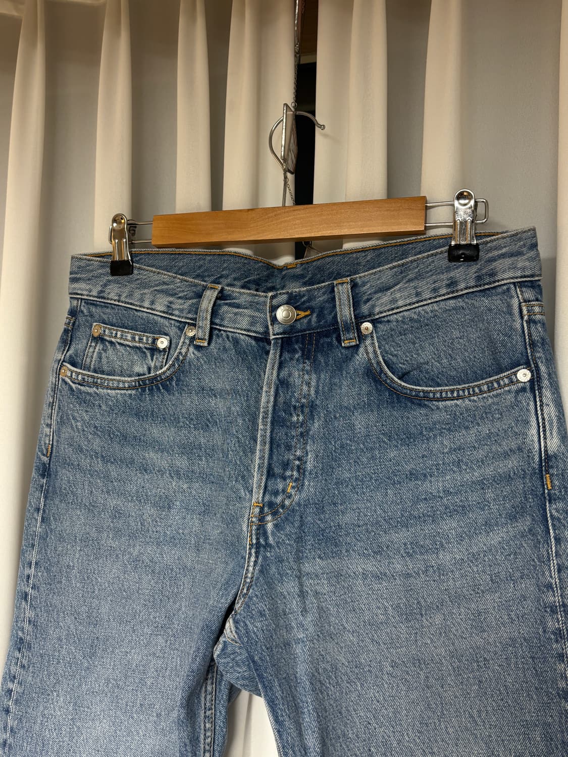 택포/S급) ARKET 라이트 블루 데님 팬츠 진 상품이미지3