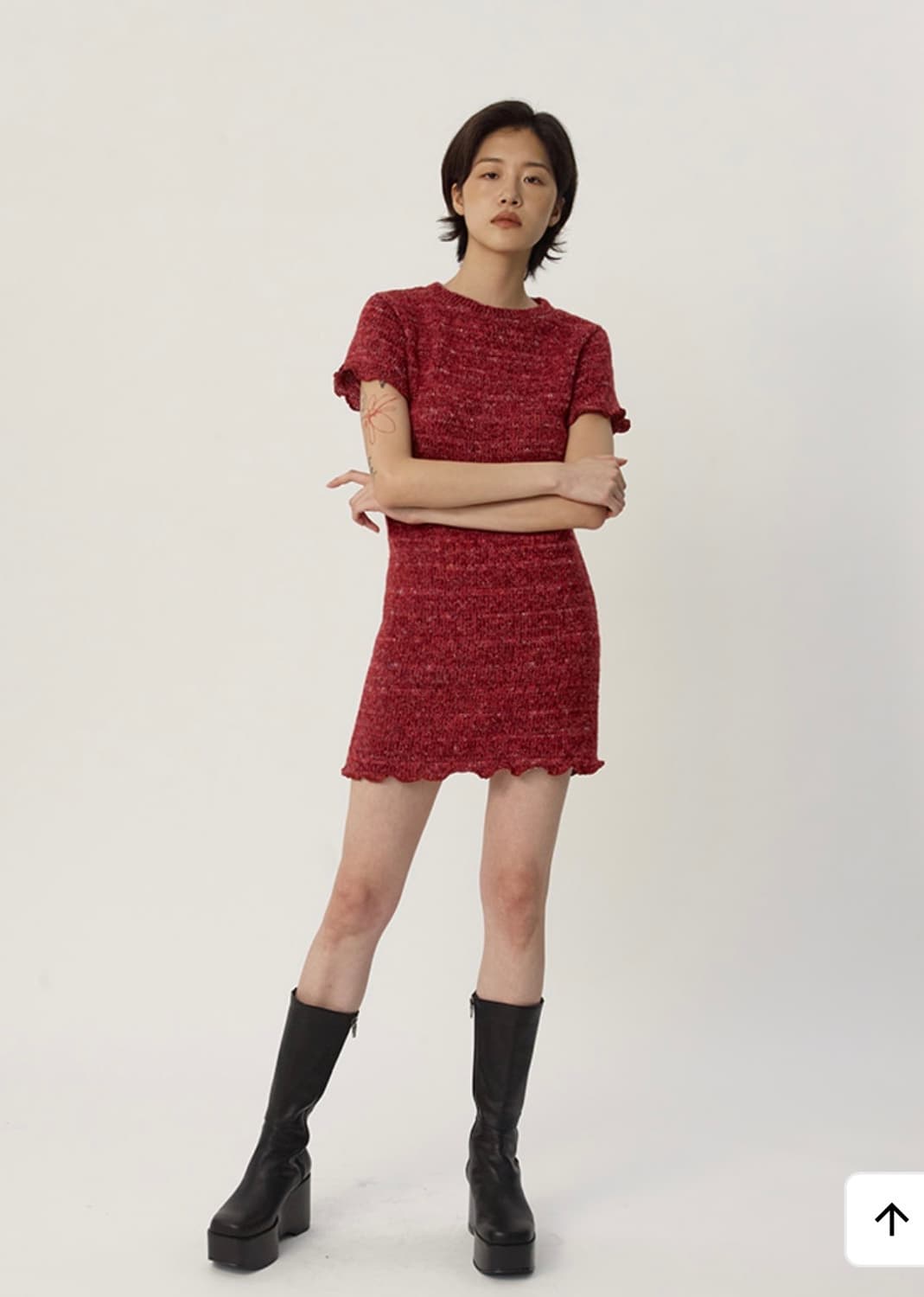 큐리티 C BOLERO SET-UP DRESS_RED 상품이미지2