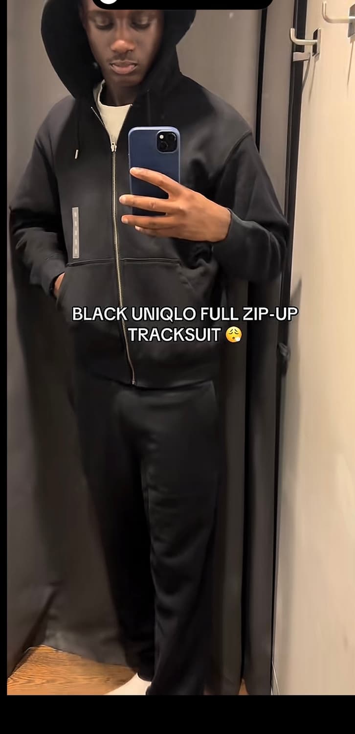 유니클로 블랙 후드집업 상품이미지3