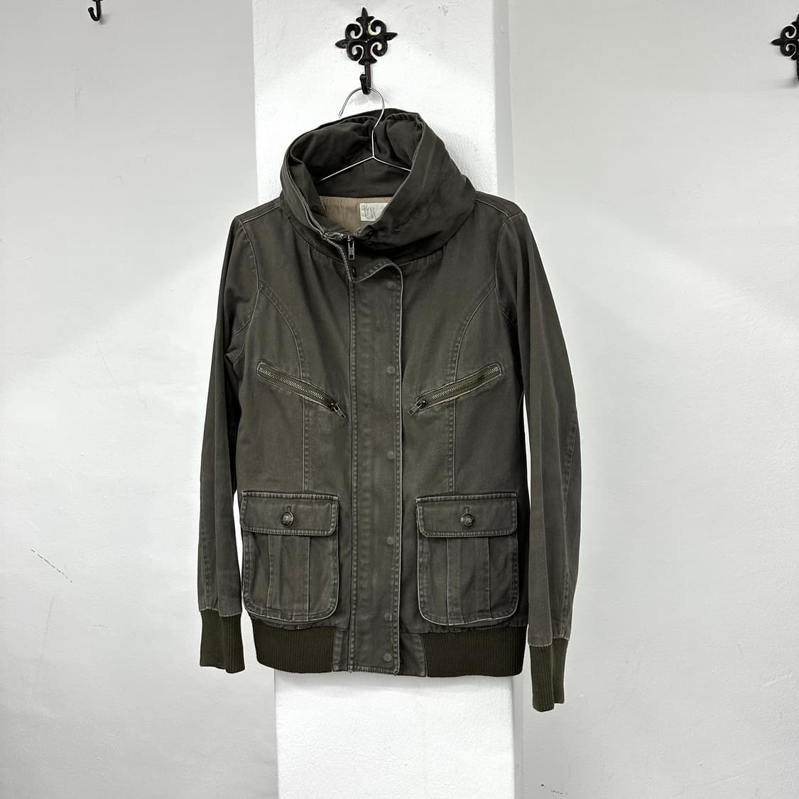 Khaki grunge Bono hood jacket  상품이미지4