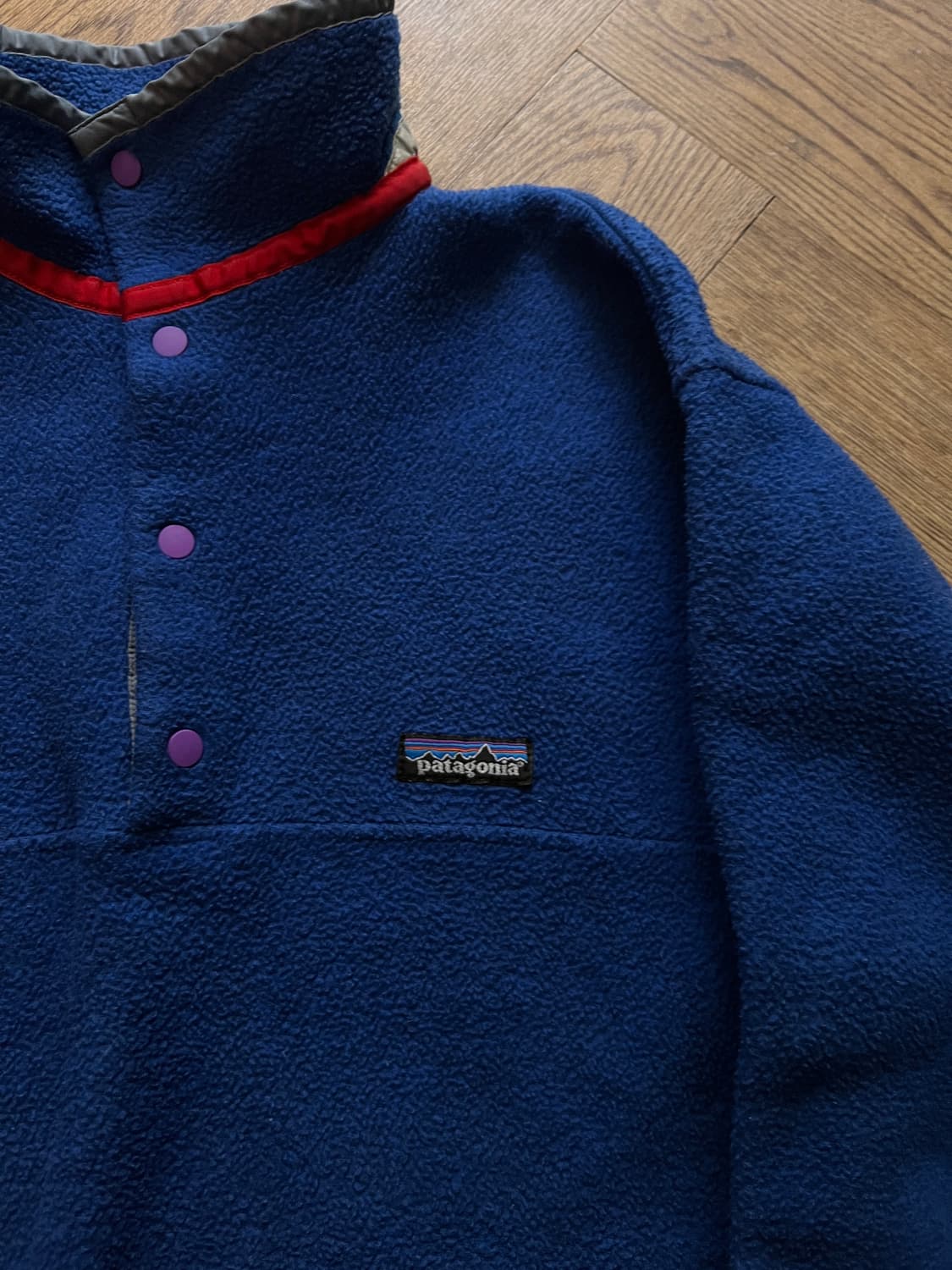 [Kids XL]90's 파타고니아 신칠라 블루 아노락 플리스 상품이미지4