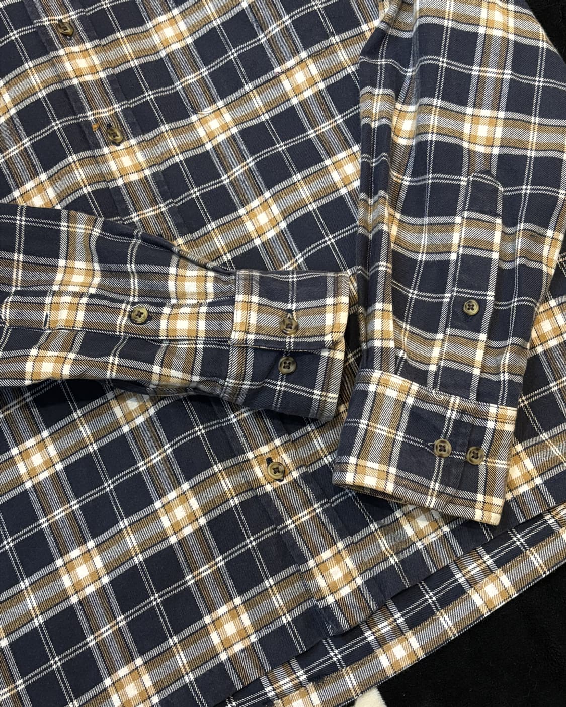 일본빈티지 cafe soho 체크 셔츠 상품이미지5