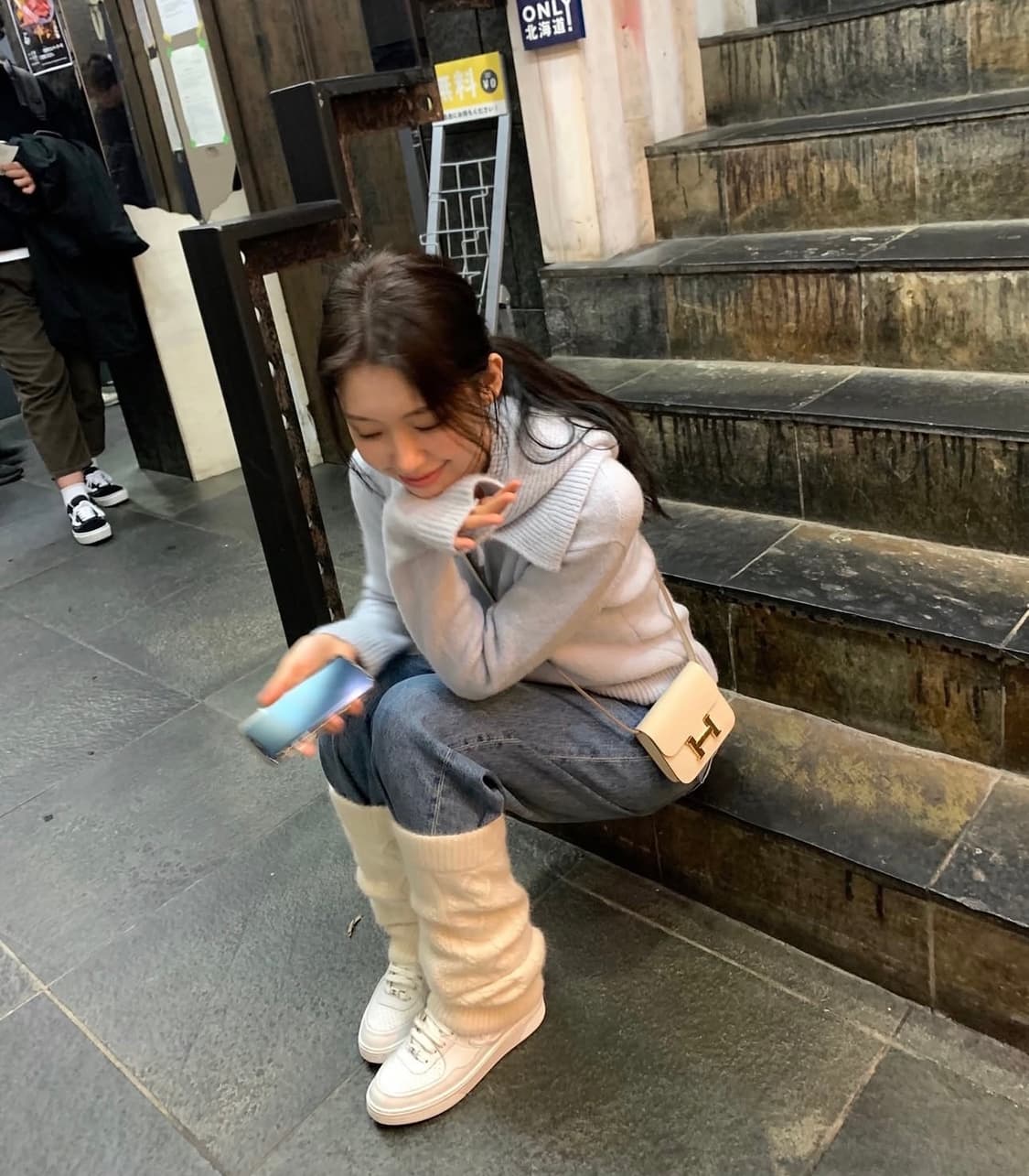 🩵르플레인 소호 모헤어 니트+바라클라바🤍배송비 포함 상품이미지3