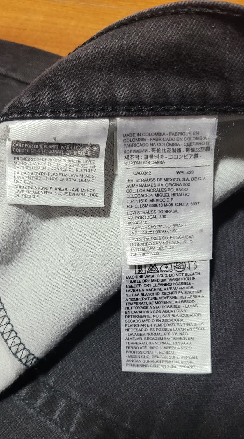 리바이스 514 블랙 34/32 상품이미지4