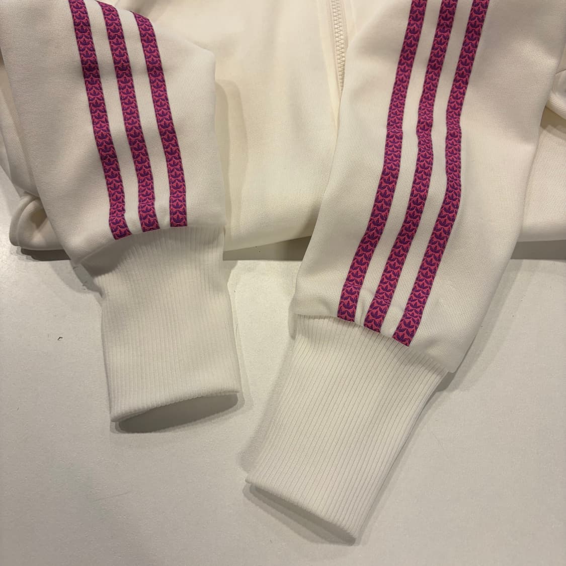 [100] 08s 아디다스 핑크 화이트 트랙탑 삼선 후드 집업 D797 상품이미지6