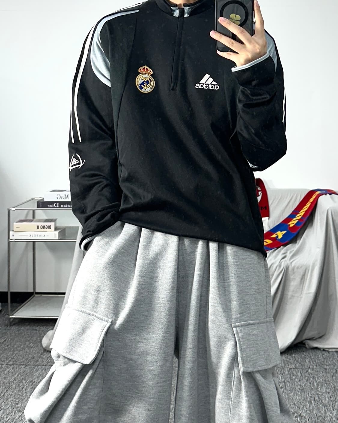 아디다스 04-05 레알 마드리드 반집업 트레이닝탑 XL 상품이미지3