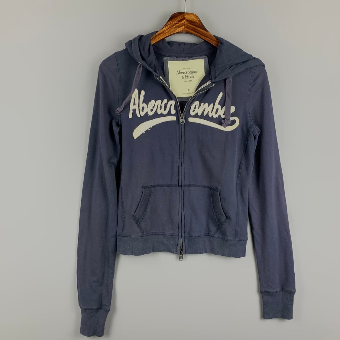아베크롬비 y2k 와투케 딱붙 네이비 후드집업 상품이미지2
