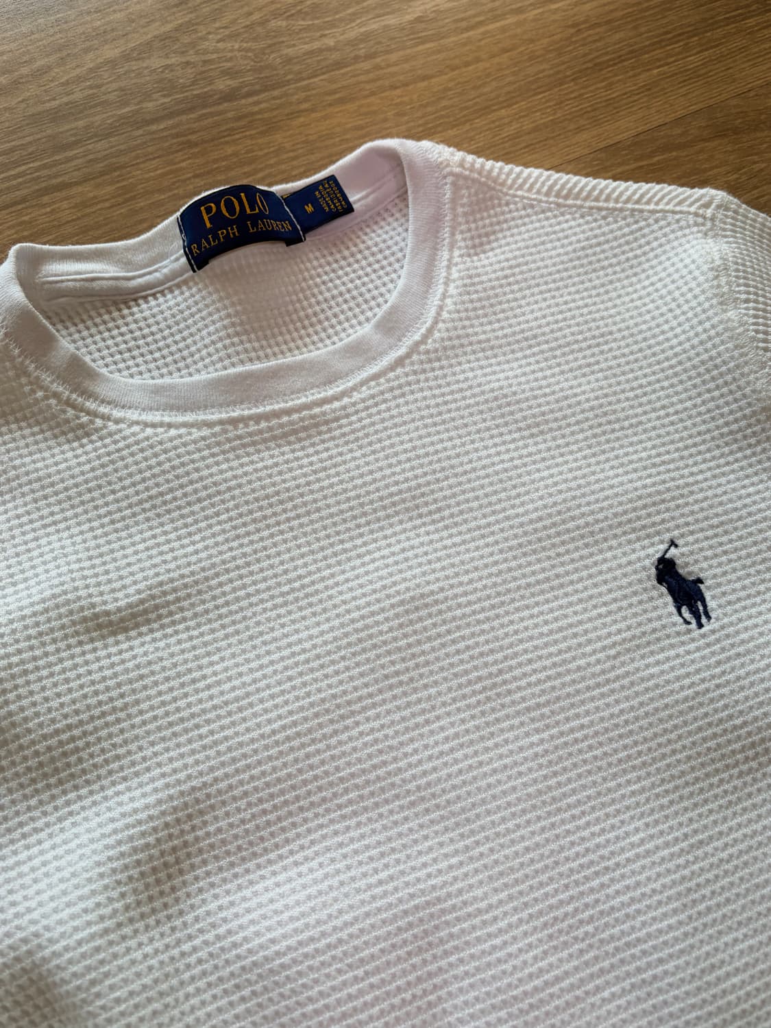 폴로 랄프로렌 와플티 긴팔 화이트 코르티스 엄성현 상품이미지2