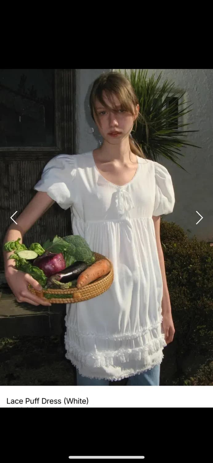 시눈 레이스 퍼프 드레스 상품이미지1