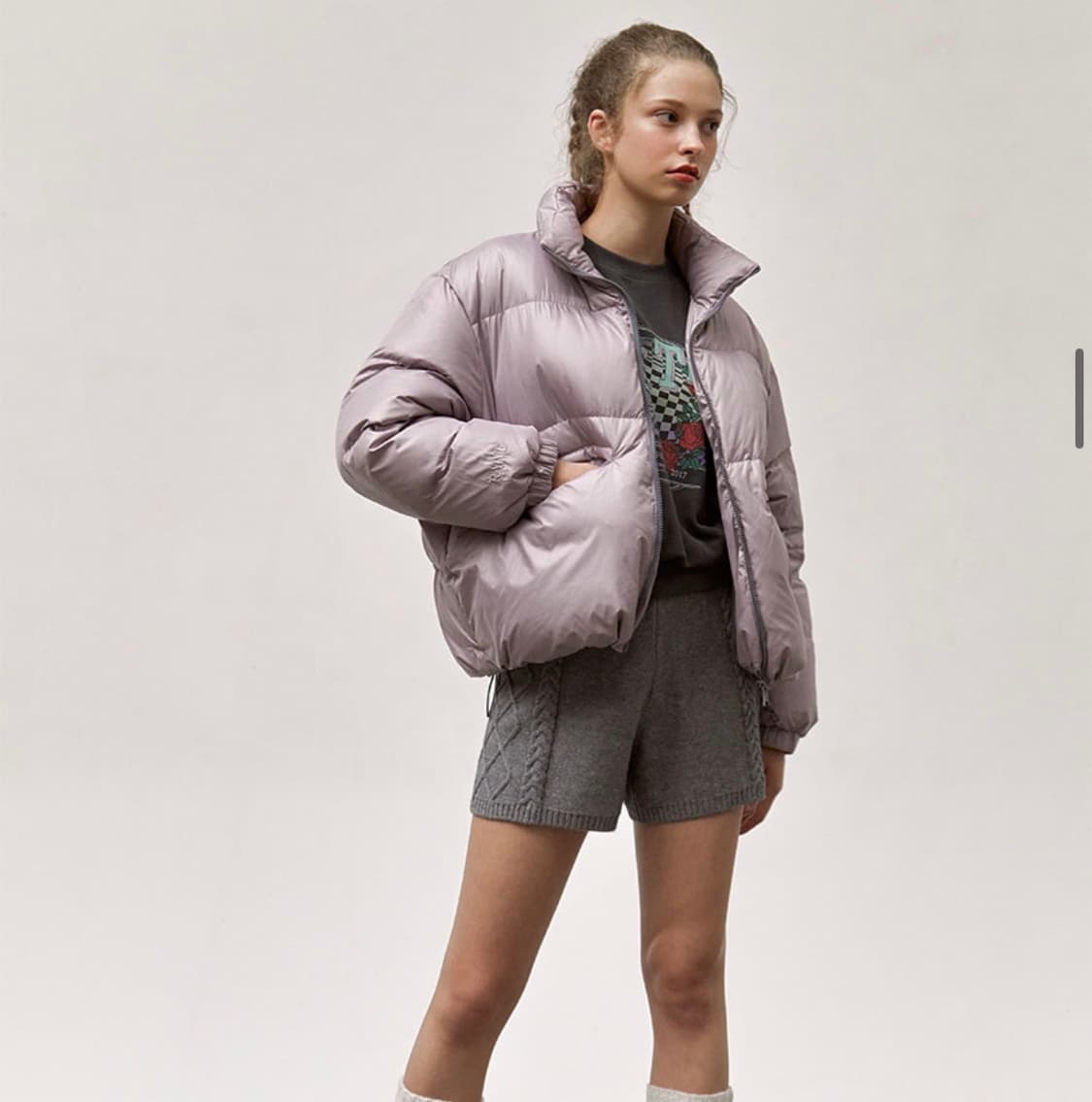 레이브 덕다운 패딩 핑크 01s 사이즈 상품이미지3