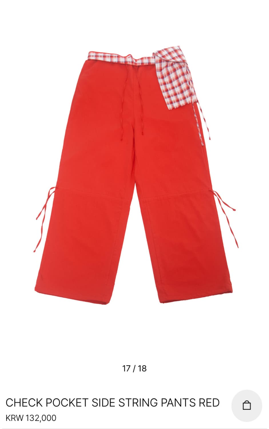 wettag 웻태그 check pocket side string pant 상품이미지4