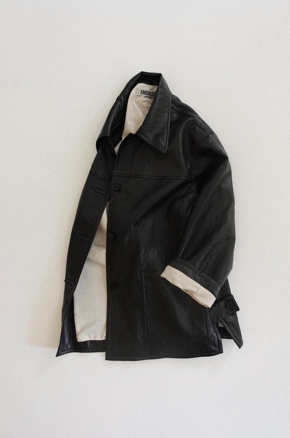 [새상품] 모데스트무드 런던레더자켓 상품이미지8