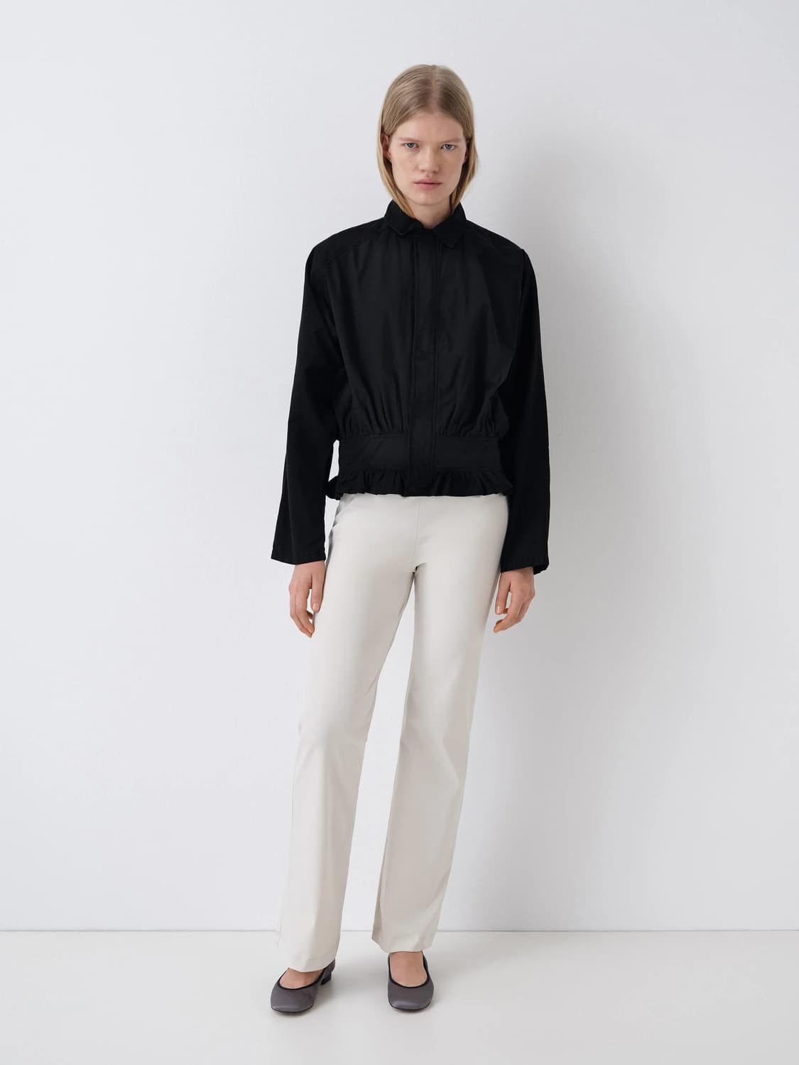 (S,M)/ 기마구아스 ASHLEY 데님 프릴 자켓 상품이미지2