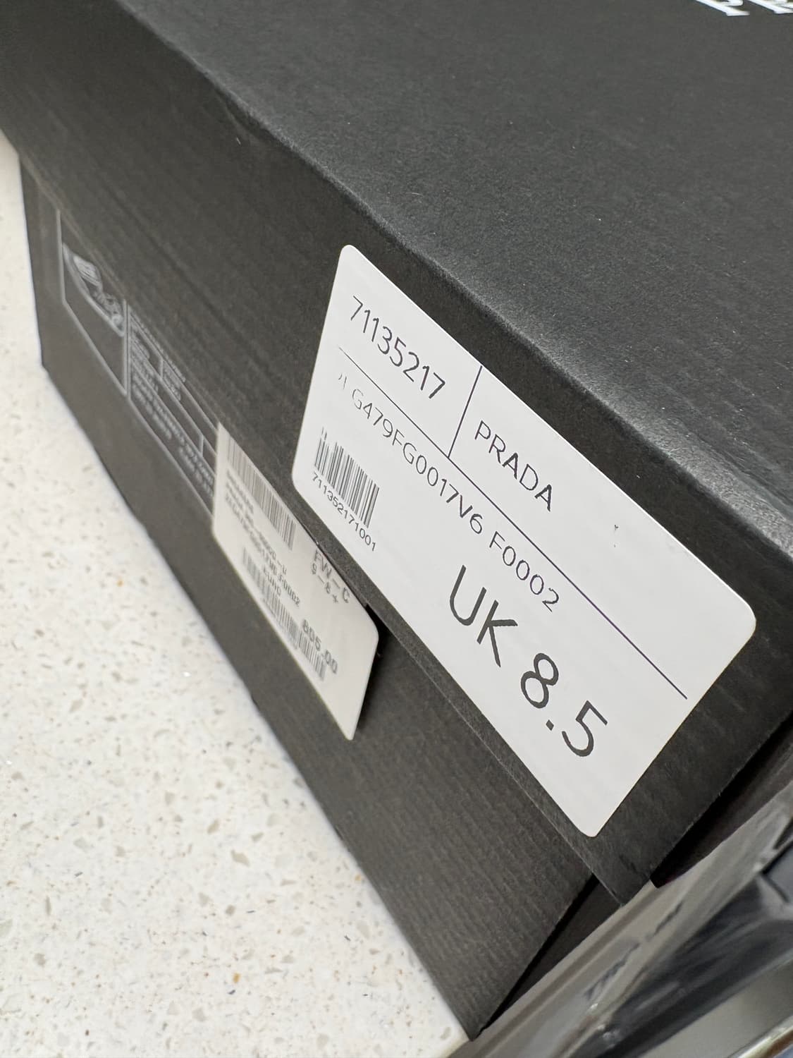 프라다 컬랩스 레더 블랙 uk 8.5 275 새제품 상품이미지4