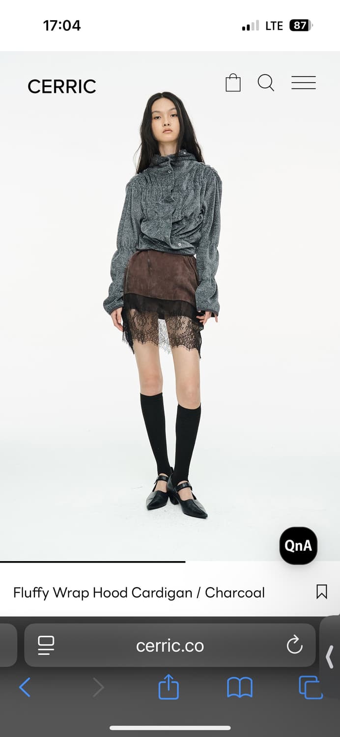 Cerric 세릭 Fluffy Wrap Hood Cardigan 상품이미지3