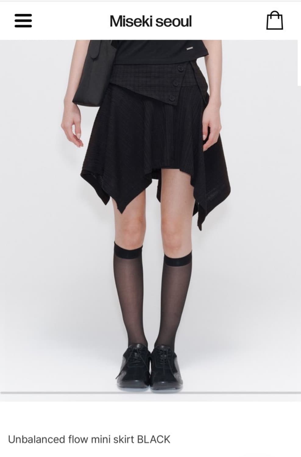 미세키서울 언발란스 미니 스커트 1사이즈 상품이미지1