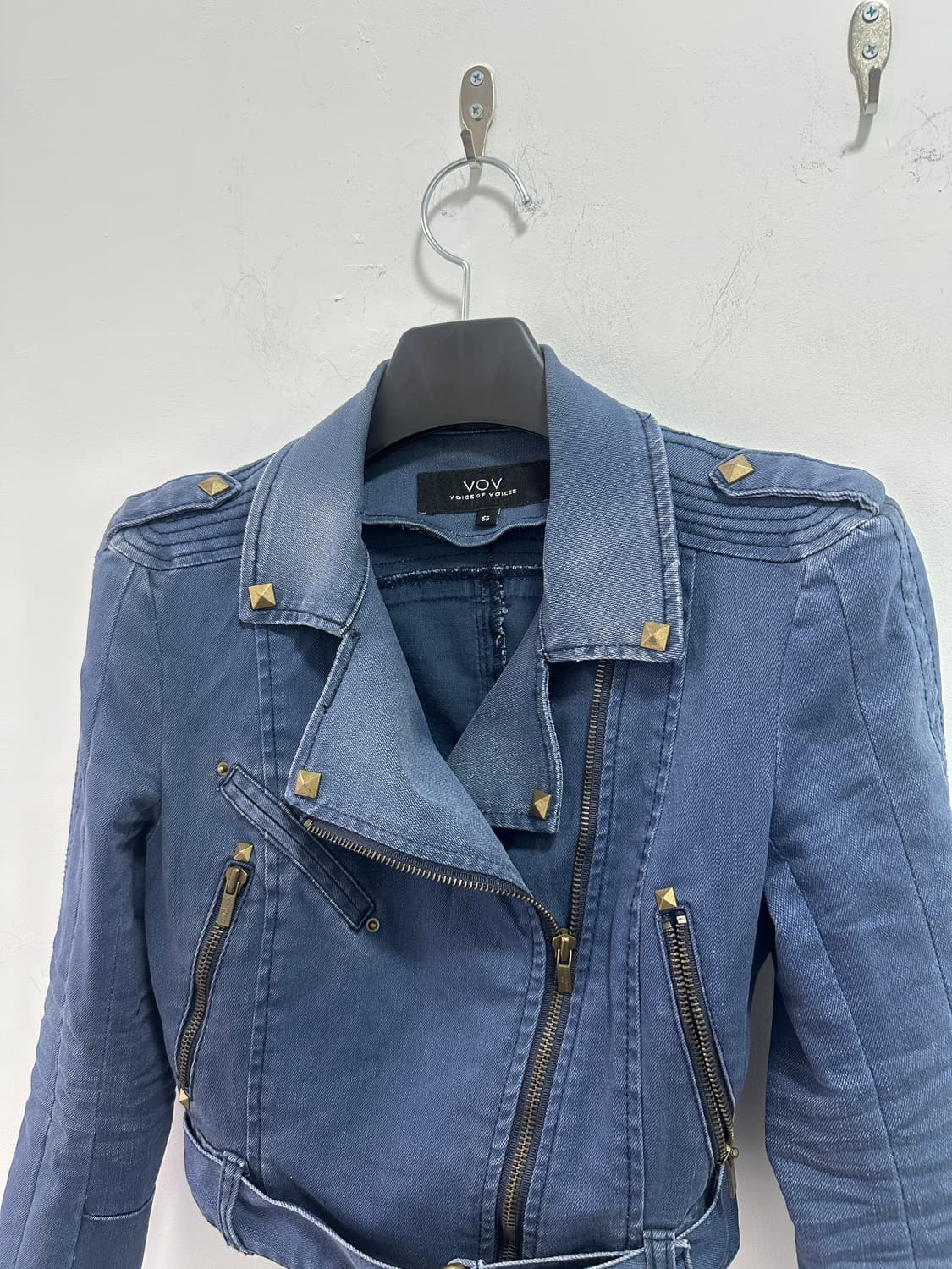 Stud belted rider washing jacket 상품이미지6