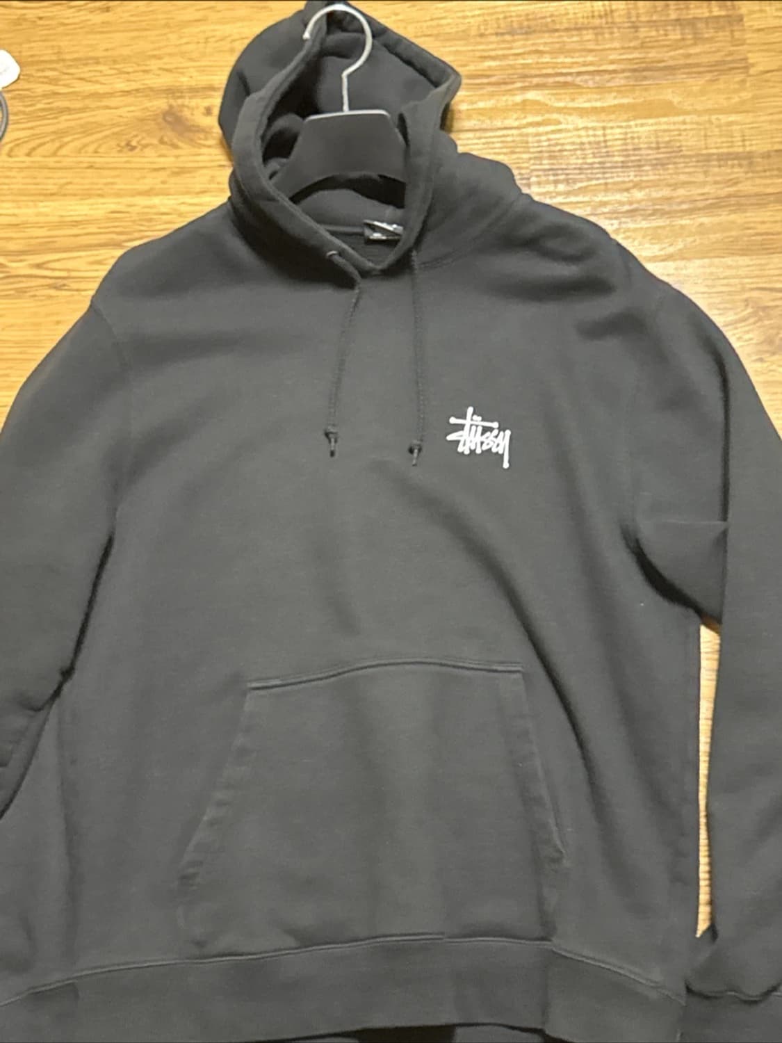 스투시 베이직 기모 후드티 L 급처 상품이미지2