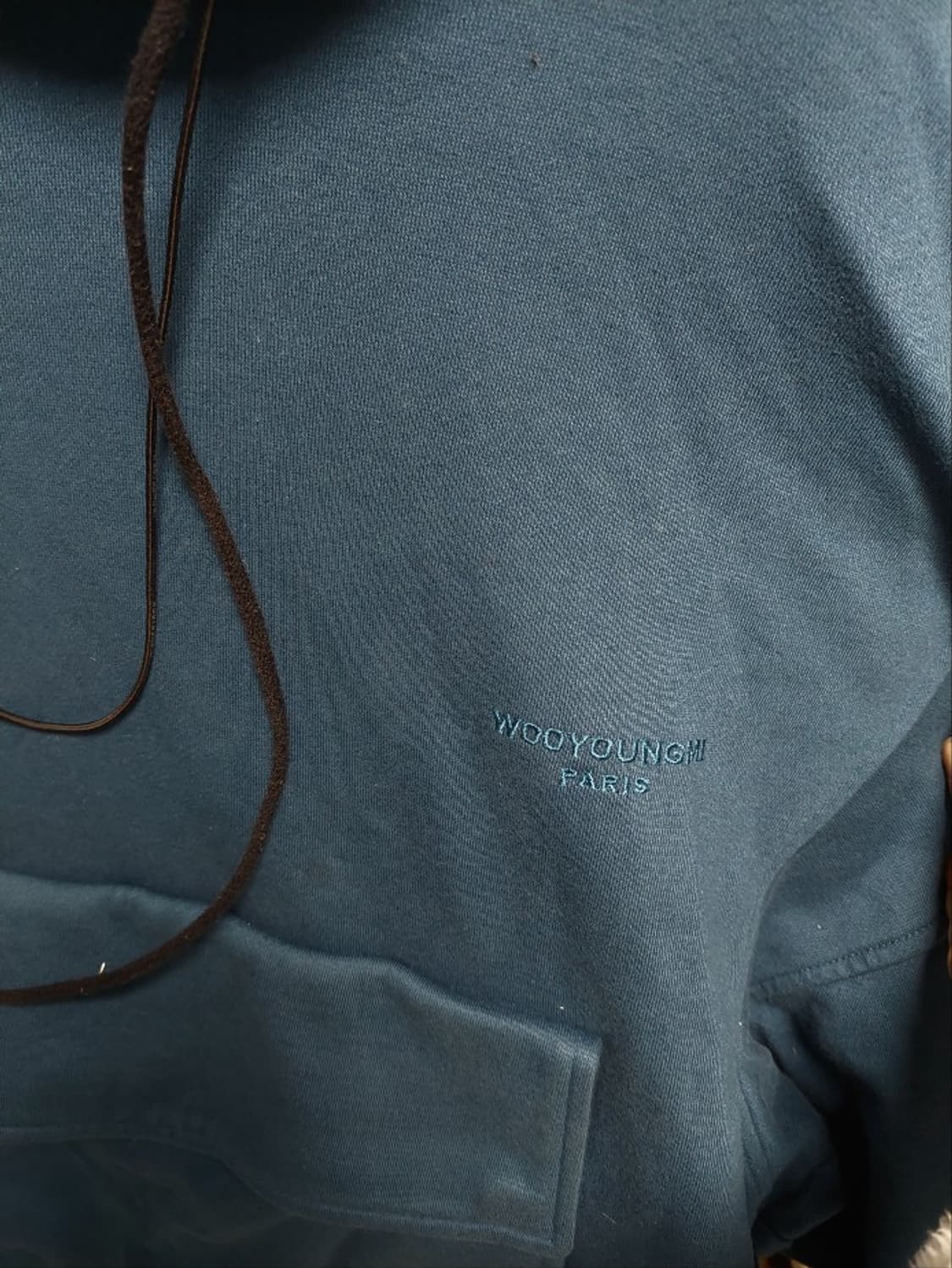 우영미 앞포켓 캥거루 후드 48 블루 상품이미지7