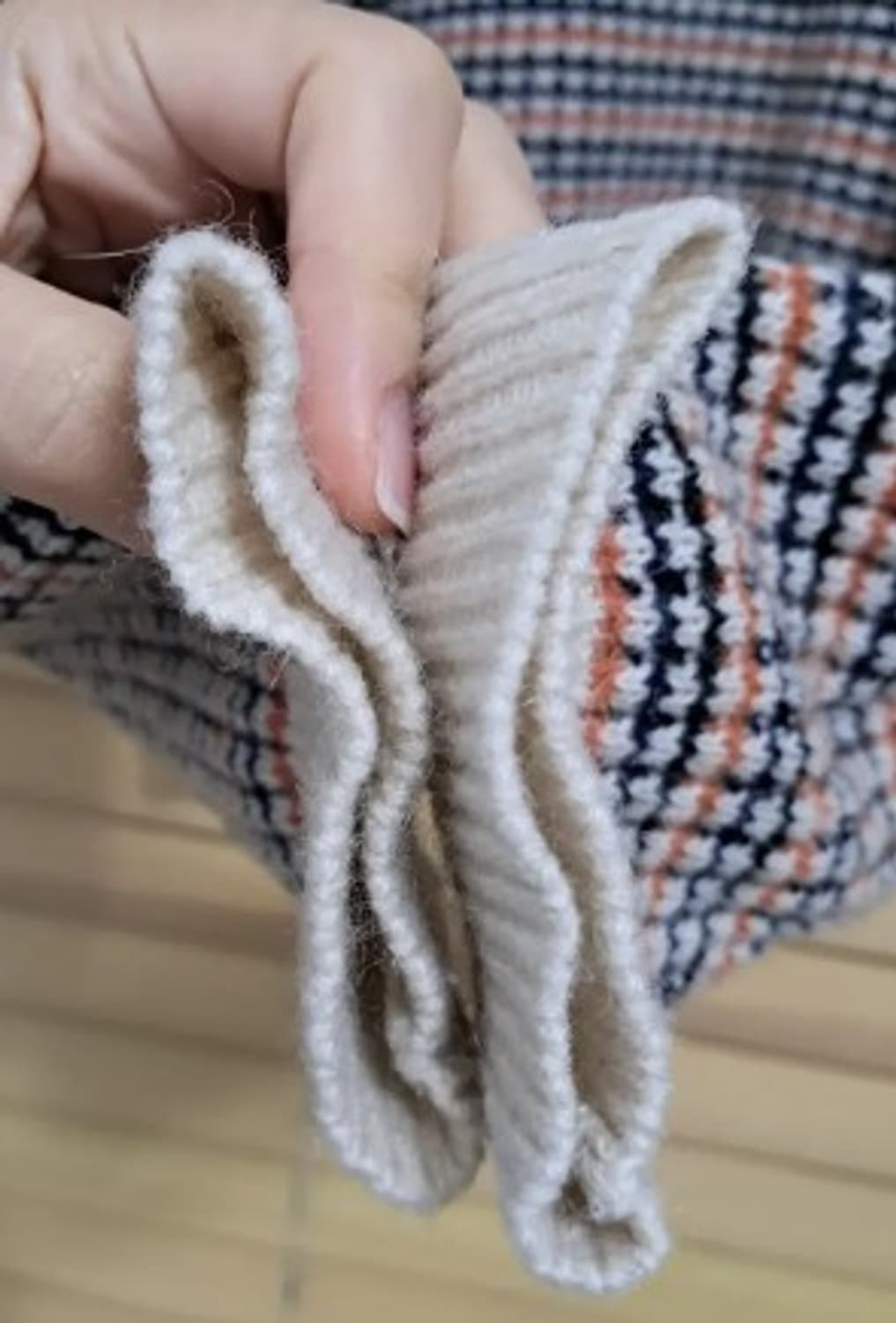 우드우드 여성 라운드울니트 001사이즈 상품이미지4