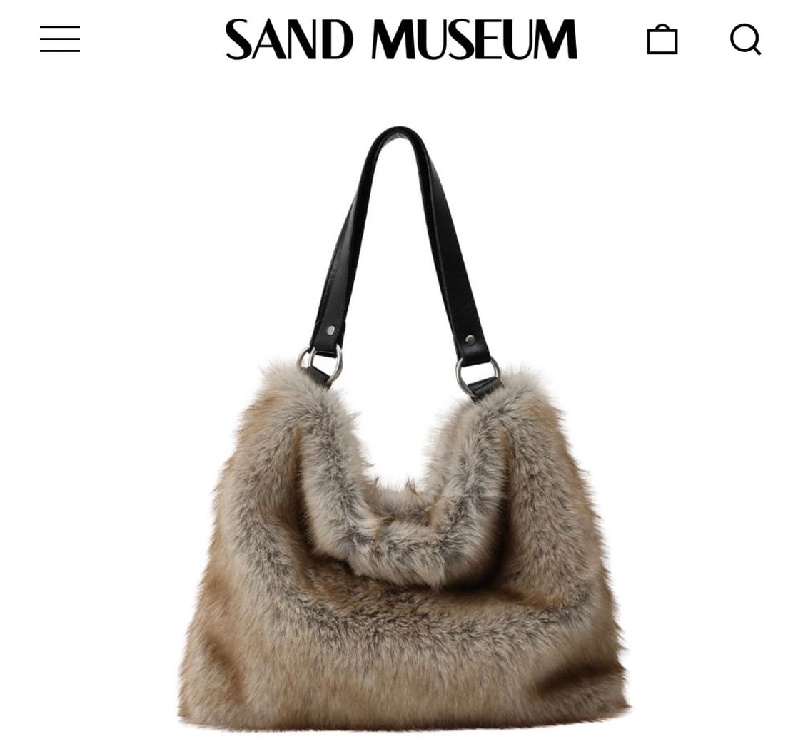 미사용/ 샌드뮤지엄 flap hobo bag [Fur brown] 상품이미지4