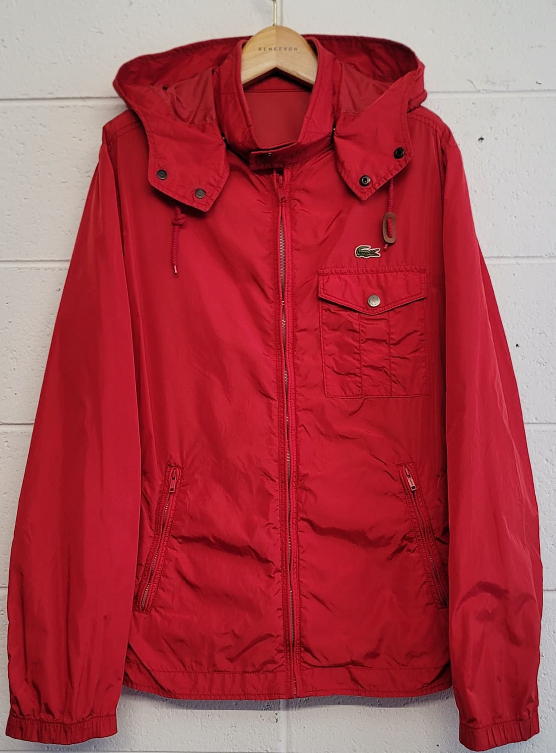 라코스테(LACOSTE) 초경량 후드 헨리넥 바람막이자켓(점퍼) 판매 상품이미지1