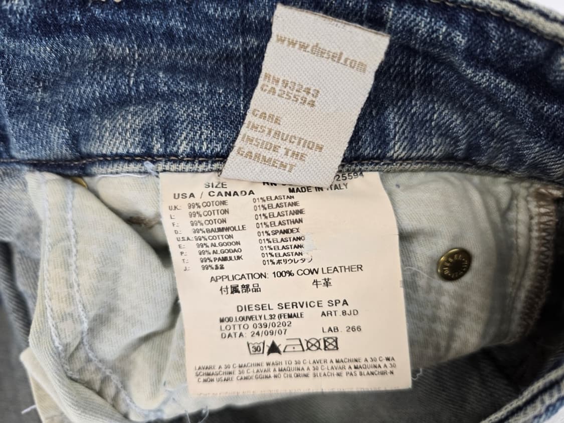 디젤 데님팬츠 데미지진 중청 W29 L32 상품이미지7