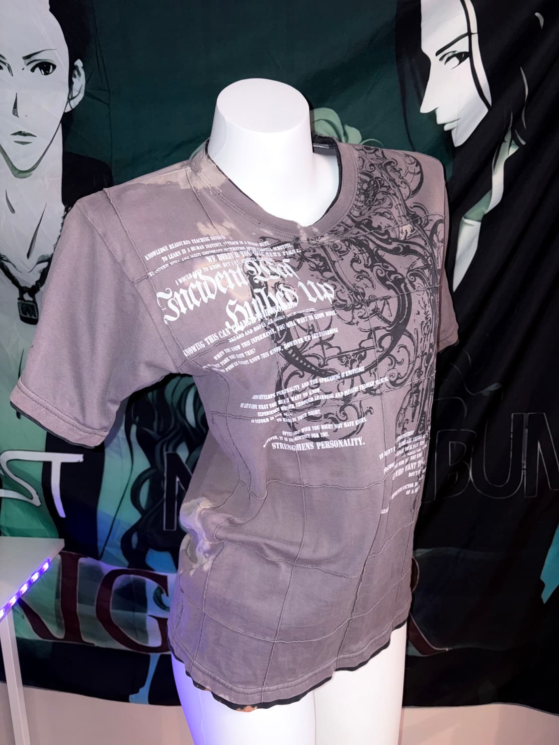 Vintage Gothic Patchwork Graphic Tee 상품이미지2