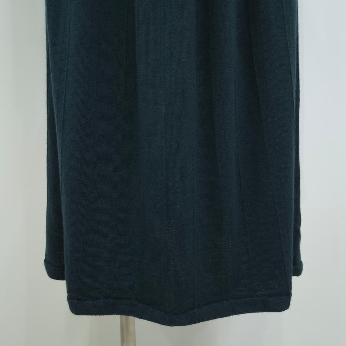 유니클로 울 100 딥그린 골지 슬림핏 니트 롱 원피스 일본빈티지 상품이미지5