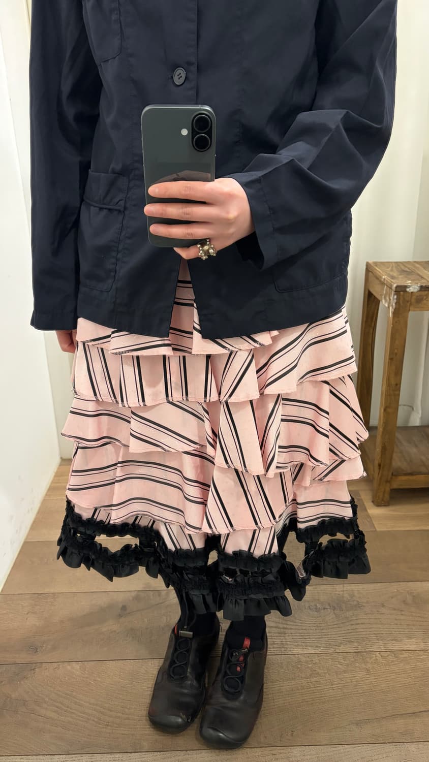 Floral Jacquard Lace Interruption Skirt  상품이미지3