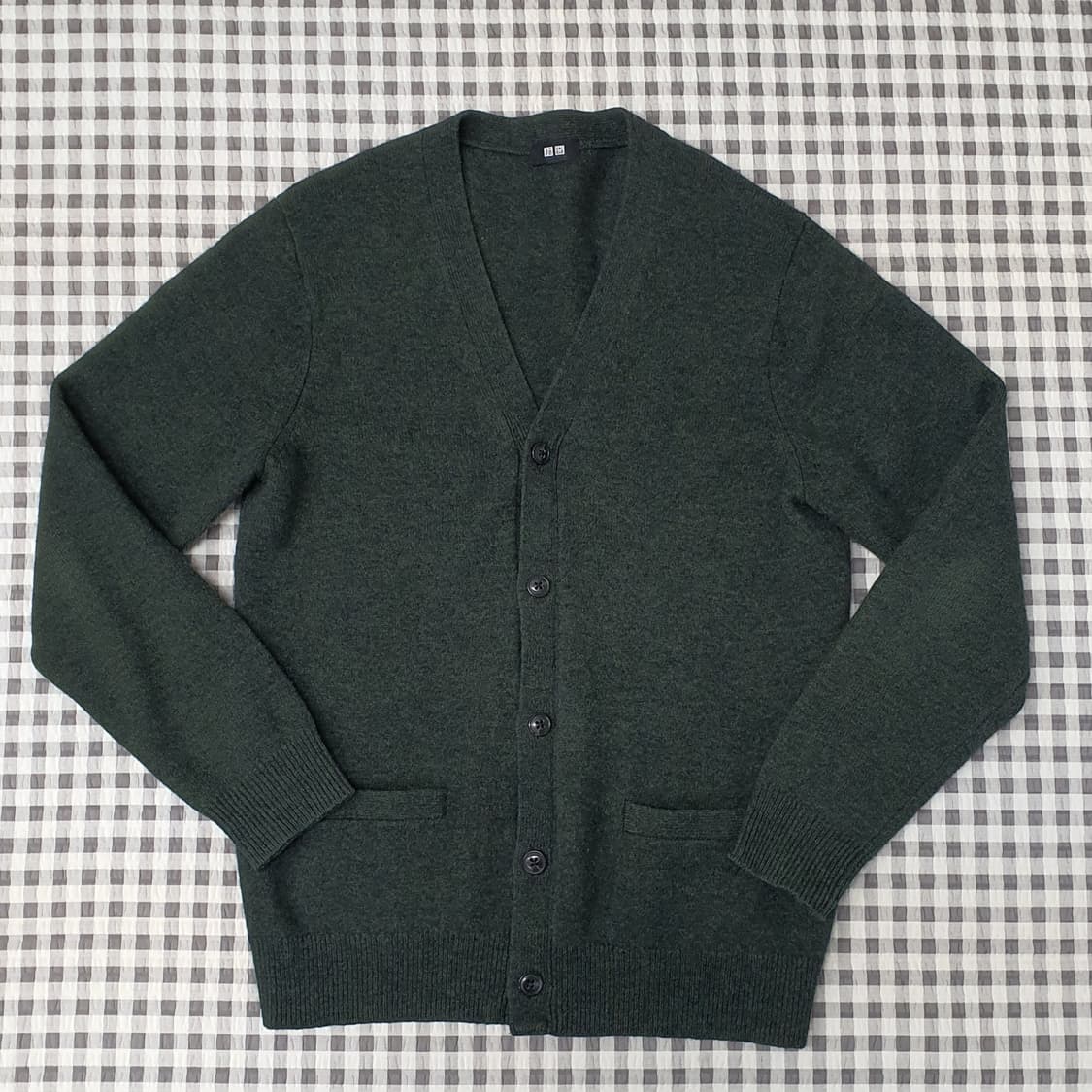 유니클로 울100 브이넥 가디건 남자95 상품이미지1