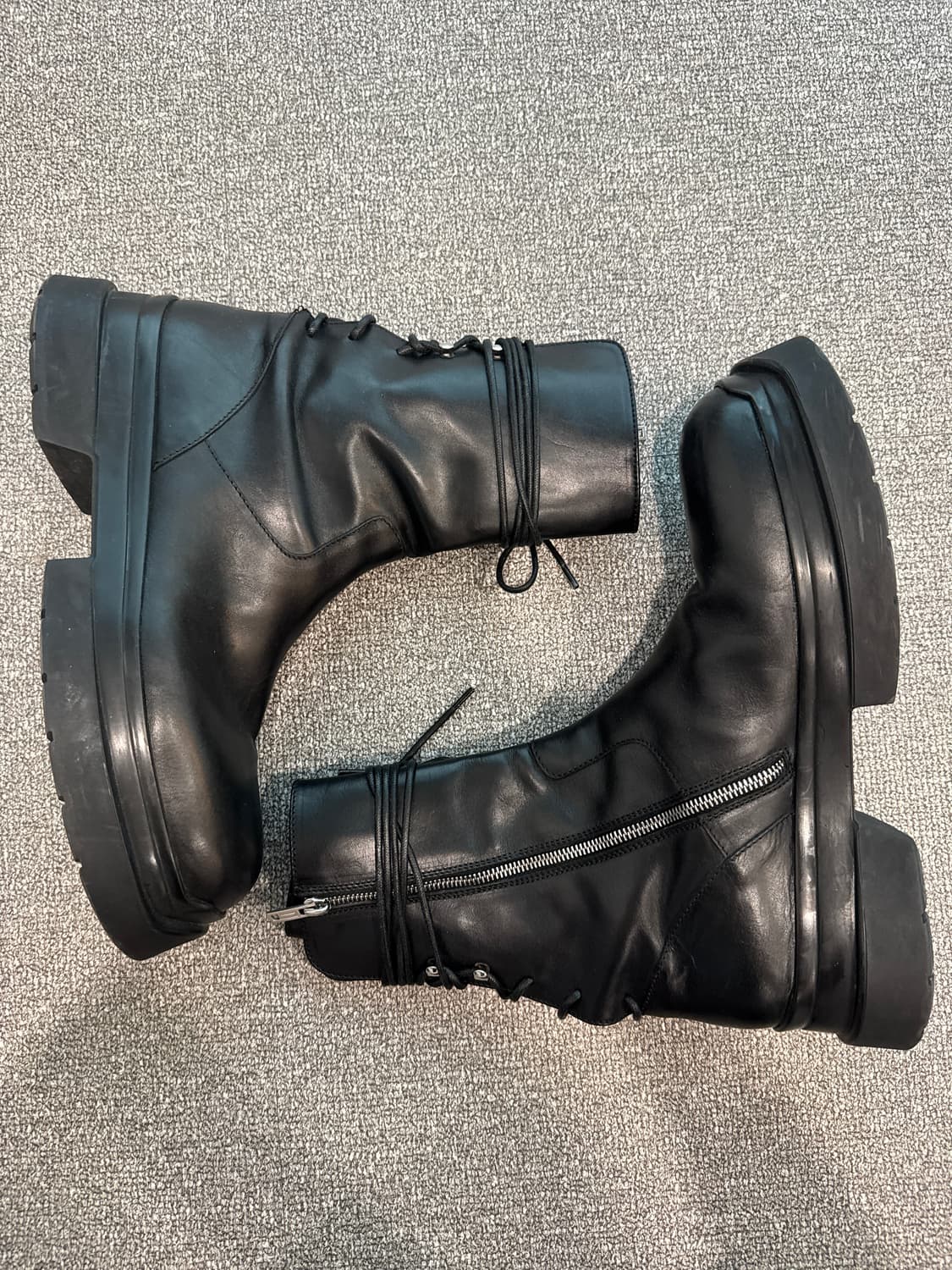 Ann demeulemeester KOLE 레더 백 레이스업 부츠  상품이미지4