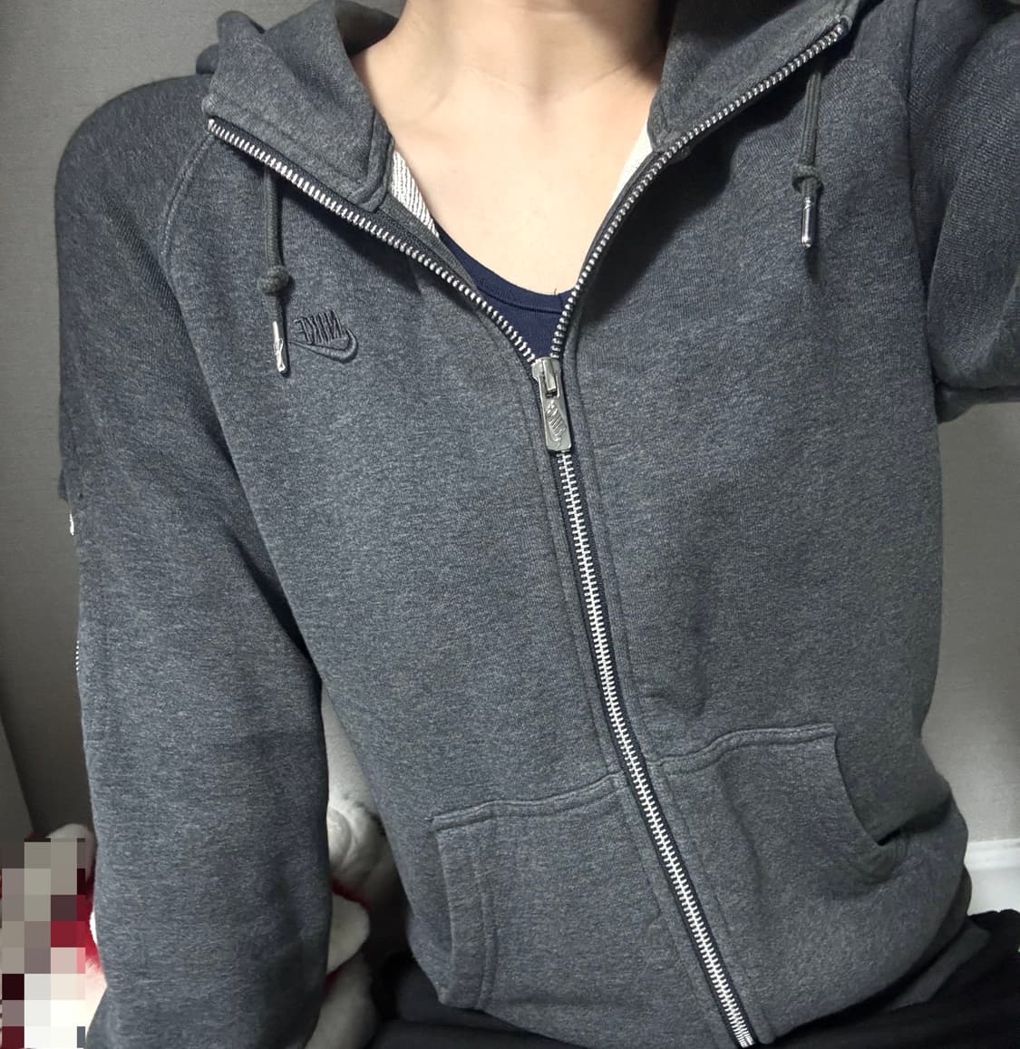 나이키 후드집업/브랜드/옷/교복아우터/다크그레이/차콜 상품이미지1