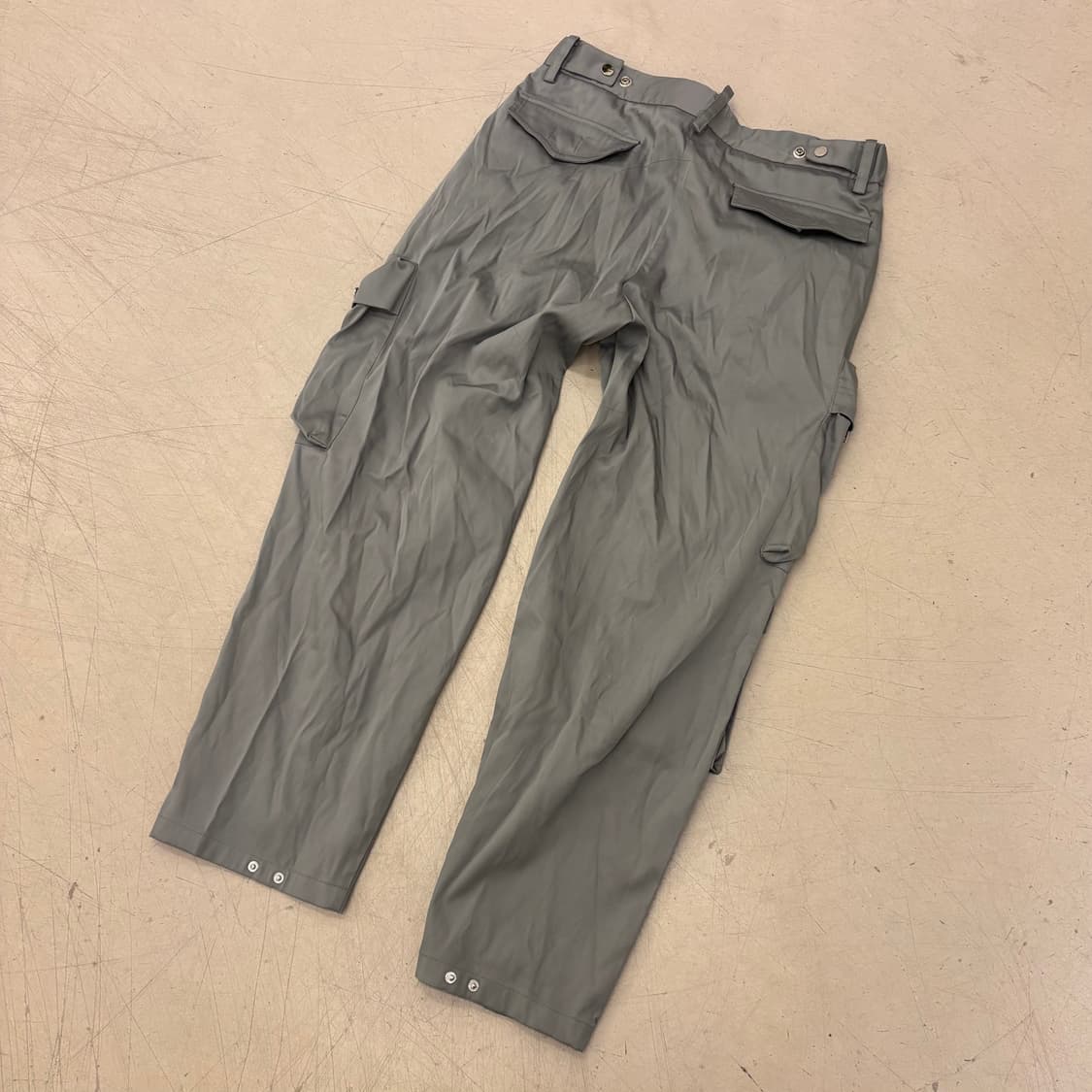 빈티지 올리브 카고 스냅 팬츠 상품이미지3