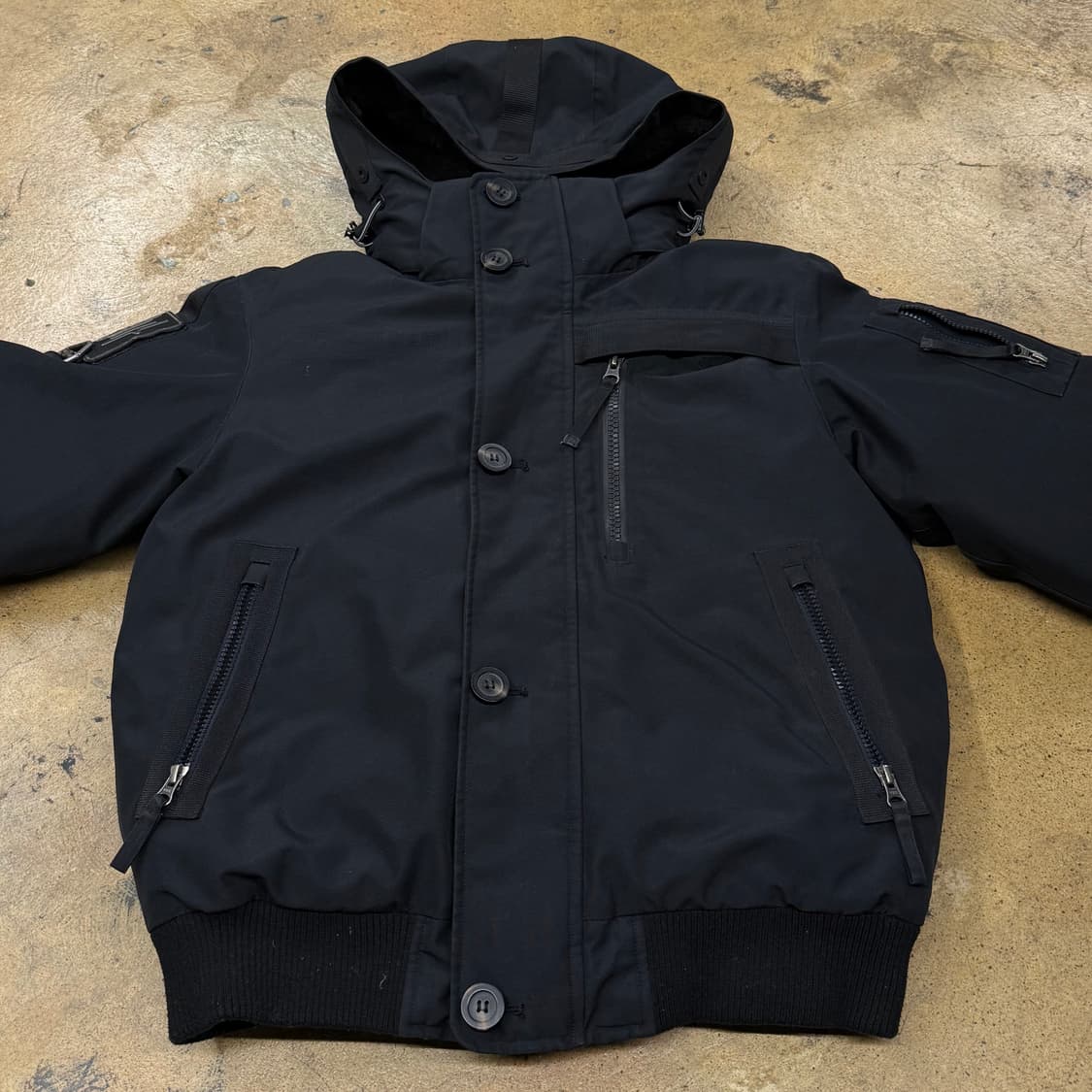 [정품/95] K2 블랙 후드 패딩 자켓 b14 상품이미지3