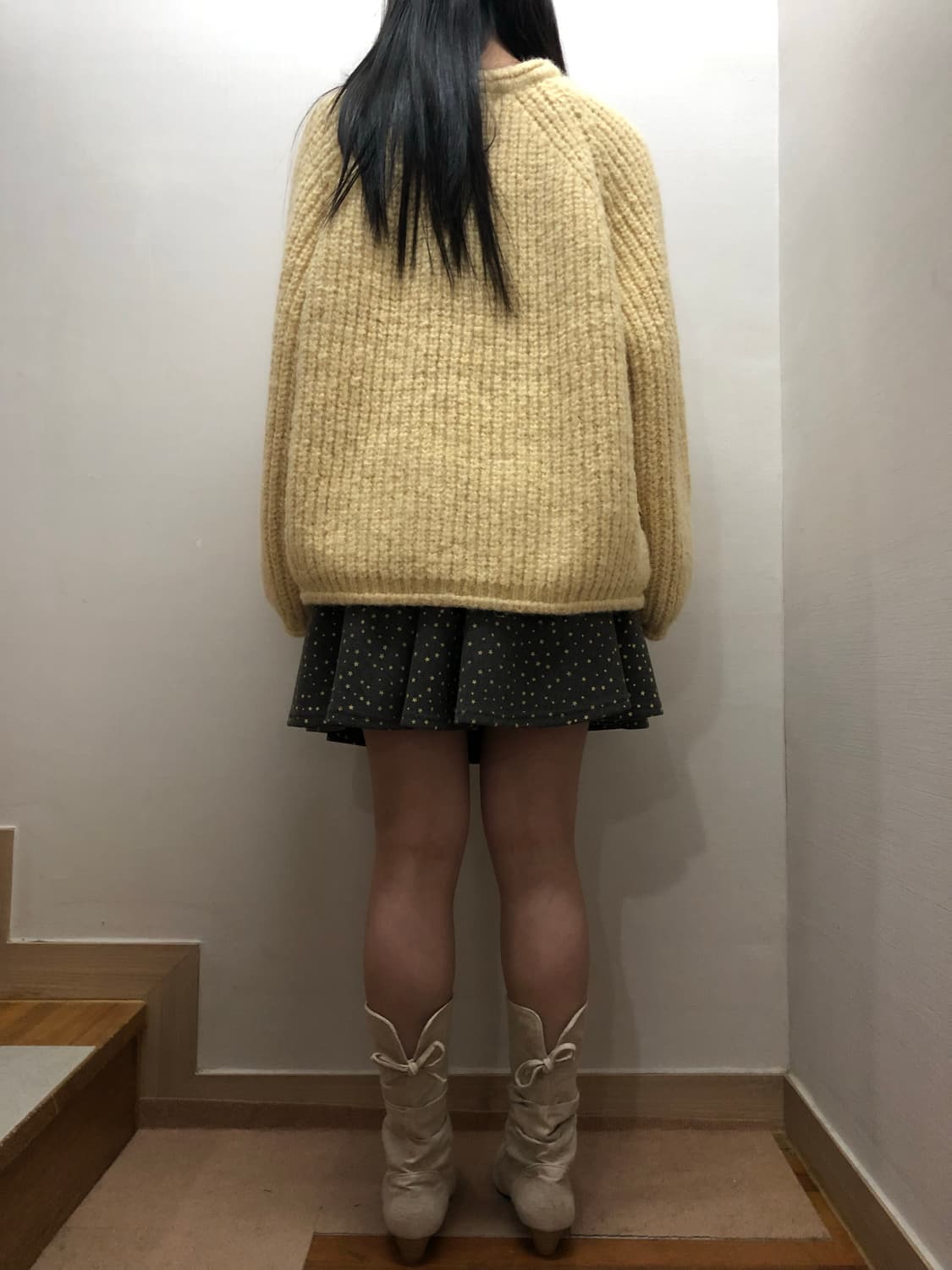 빈티지 그레이 키치 스커트 상품이미지7