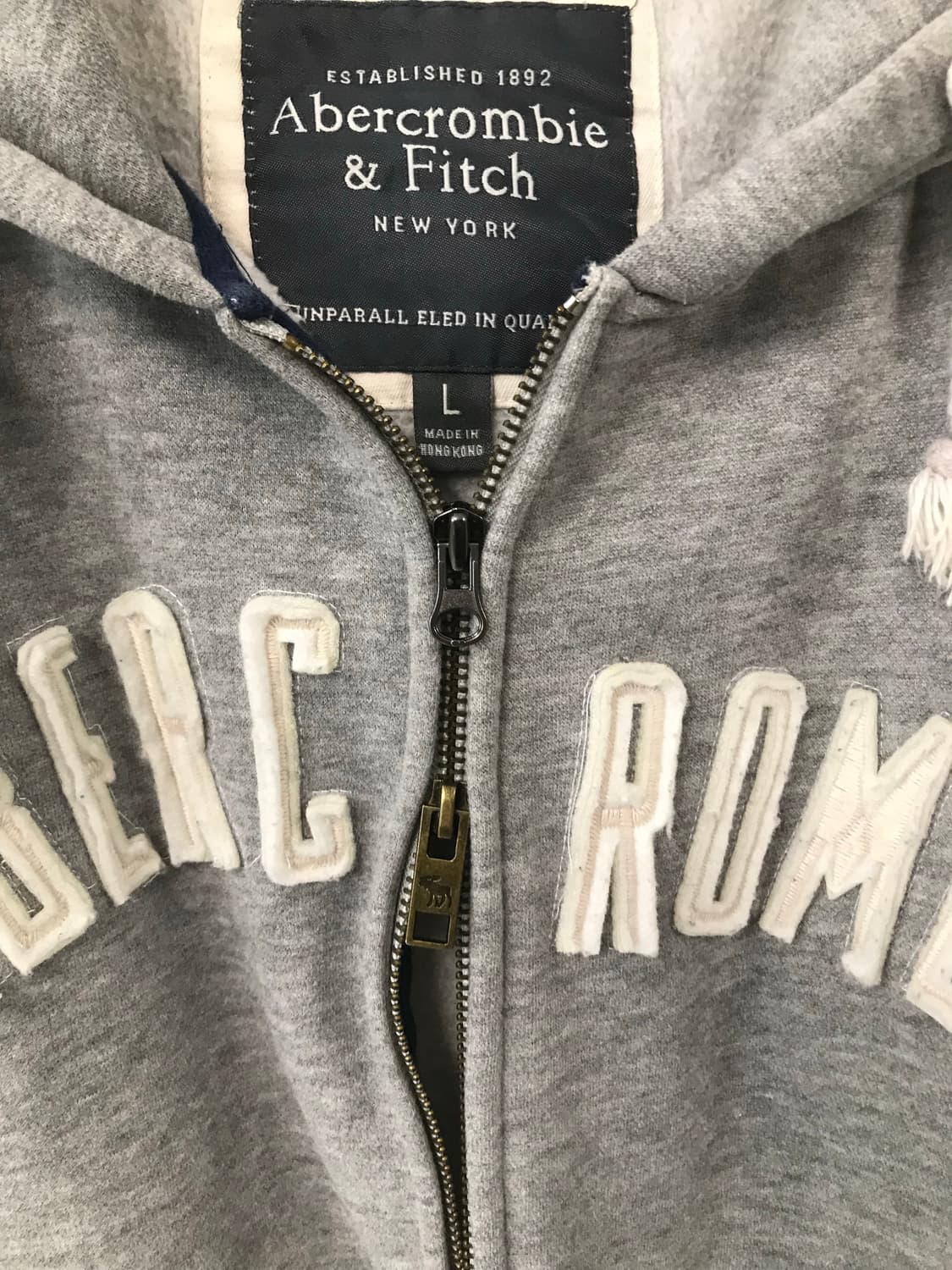 아베크롬비 y2k 와투케 그레이 아방핏 후드집업 상품이미지5